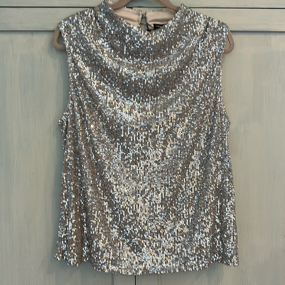 Cable and Gauge Sparkly Sleeveless Top Party NWT Cute!